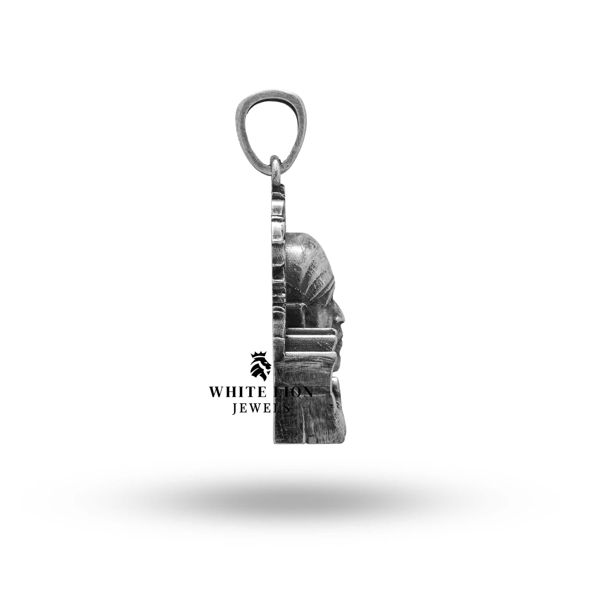 Elegant look of Sai Baba Blessing 925 Sterling Silver Pendant when worn showcasing spiritual aura.