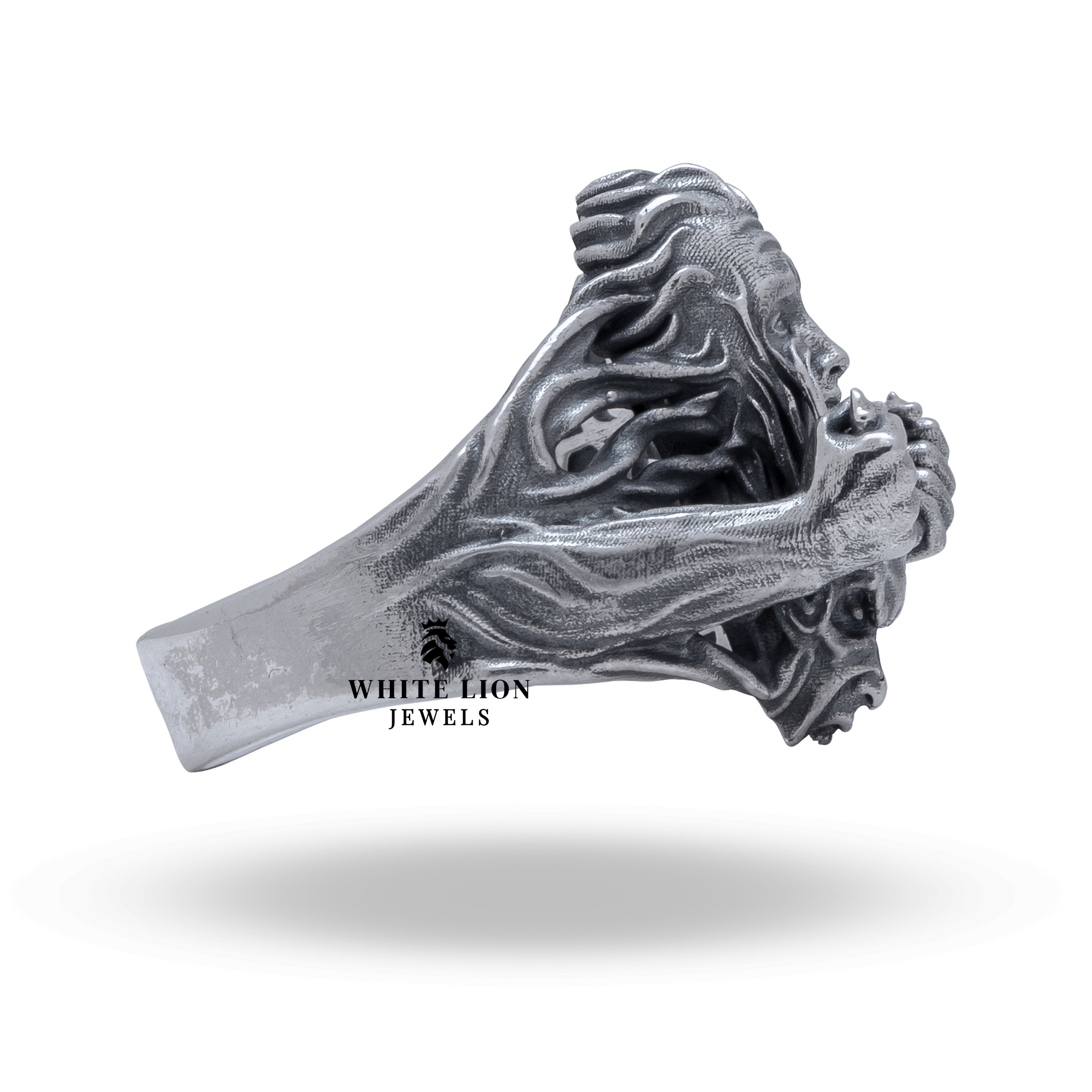 Back view of the Scream Mask Transformation ring showcasing the clear protective coating.