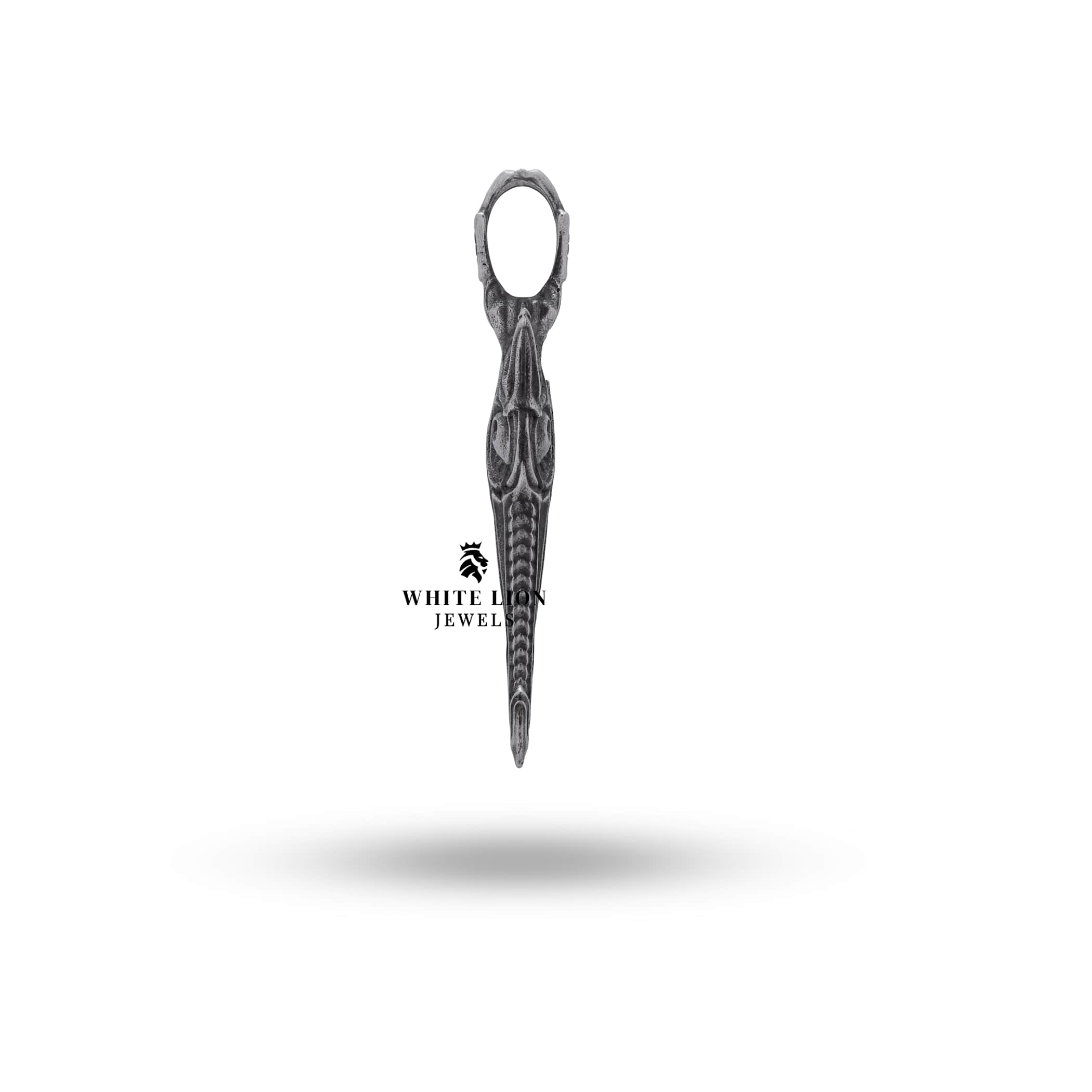 Spear of the God Sword 925 Sterling Silver Pendant worn to showcase its divine elegance and style