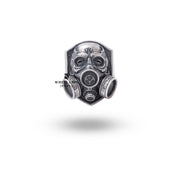 Side view of Oxygen Mask Respirator Silver Ring with Nickel Free protective coating