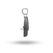 Detailed close-up of Memento Mori Scorpio Zodiac Pendant showcasing Sterling Silver quality.