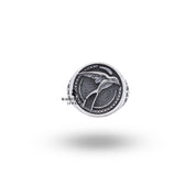 Front view of 925 Sterling Silver Ring with flying swallow bird motif, crafted with precision.