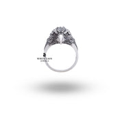 Handcrafted Golden Eagle Sterling Silver Ring by White Lion Jewels, highlighting regal craftsmanship.