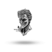 Side view of the Joker Humorist Clown in 925 Sterling Silver, detailing the three-dimensional artisanal craftsmanship.
