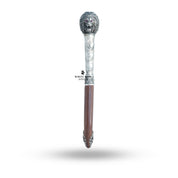 Lion Head Katar displayed with its protective box, highlighting its luxury packaging.