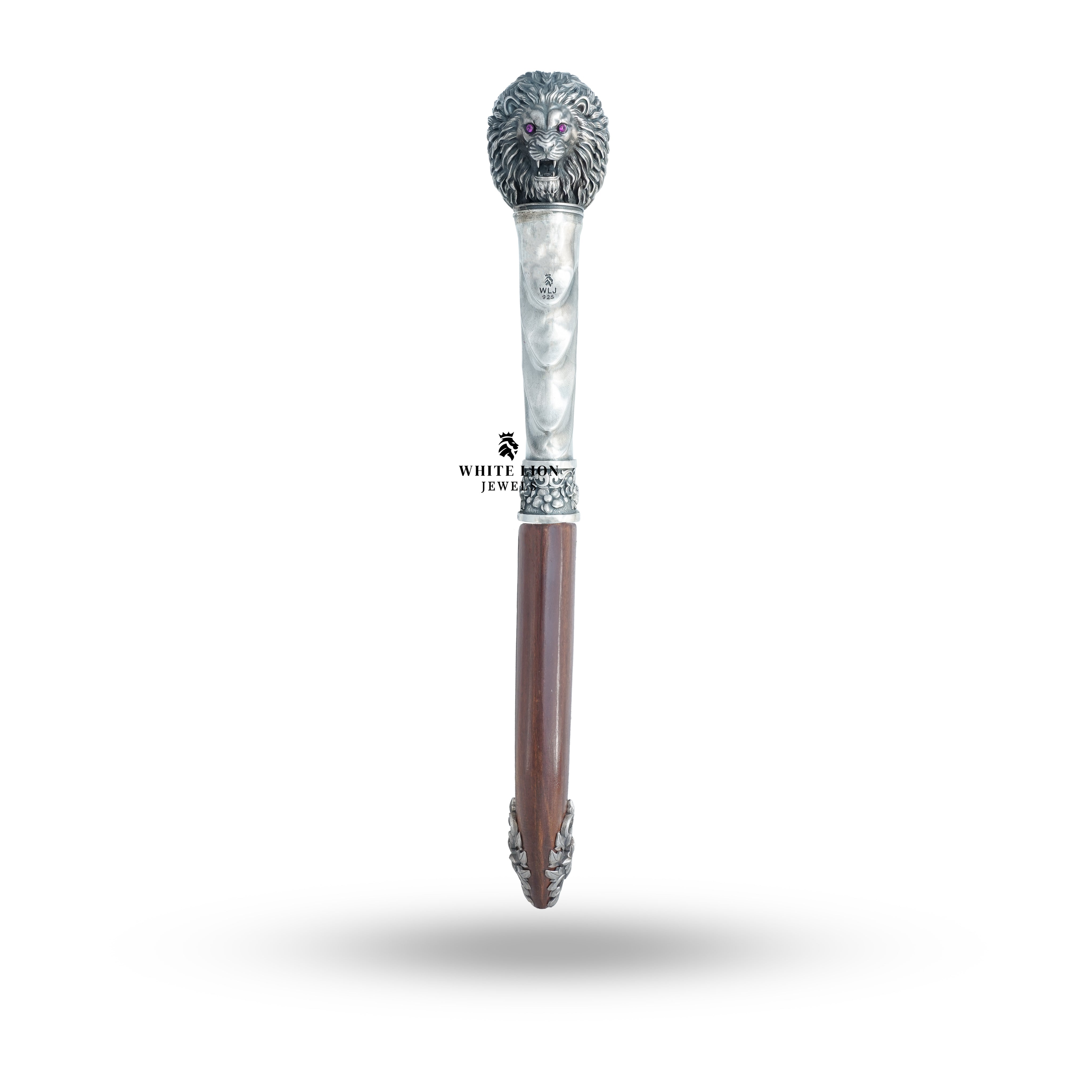 Lion Head Katar displayed with its protective box, highlighting its luxury packaging.