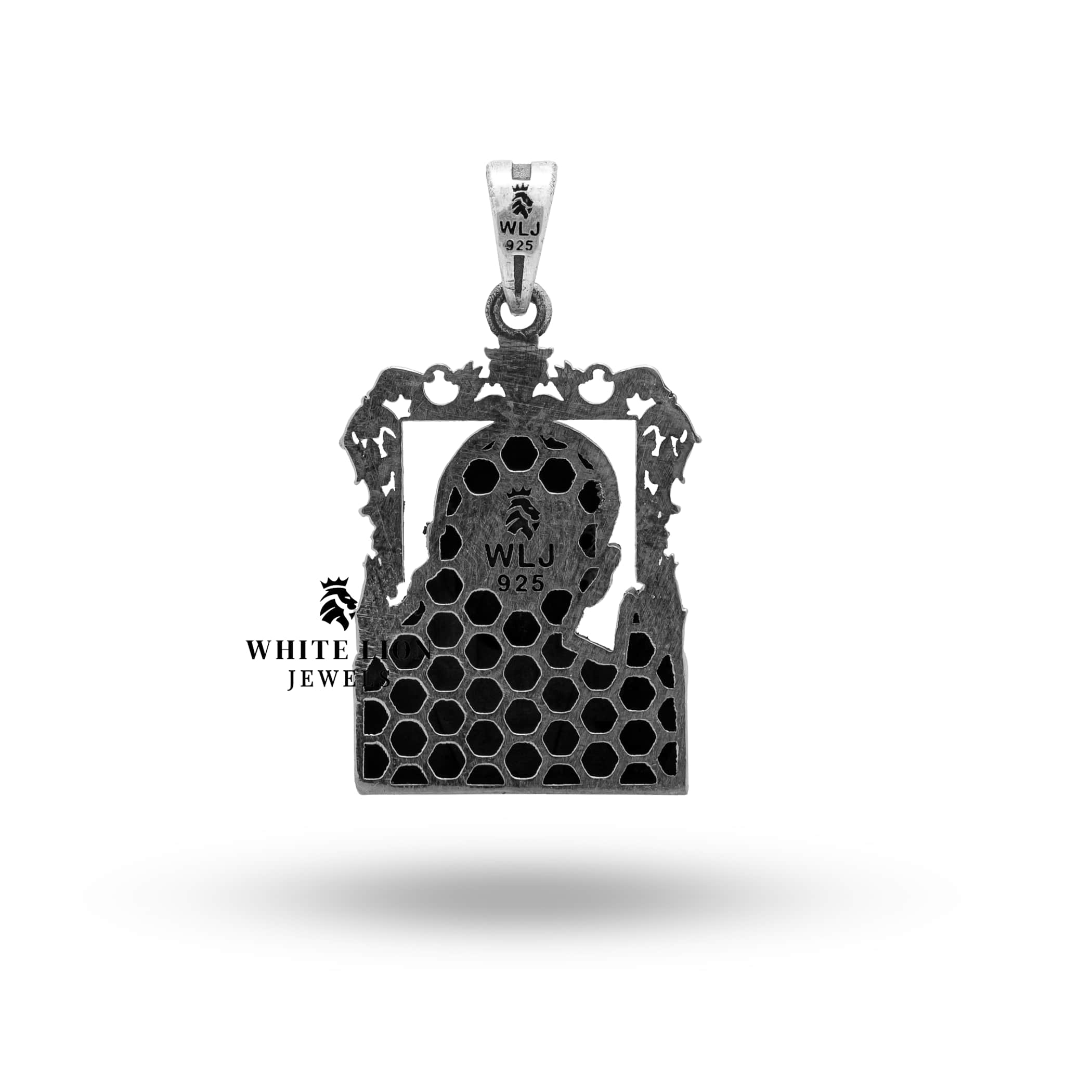 Complements of Sai Baba Blessing 925 Sterling Silver Pendant alongside traditional attire.