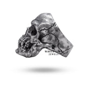 Artisan-crafted Gothic ring with a statement skull design