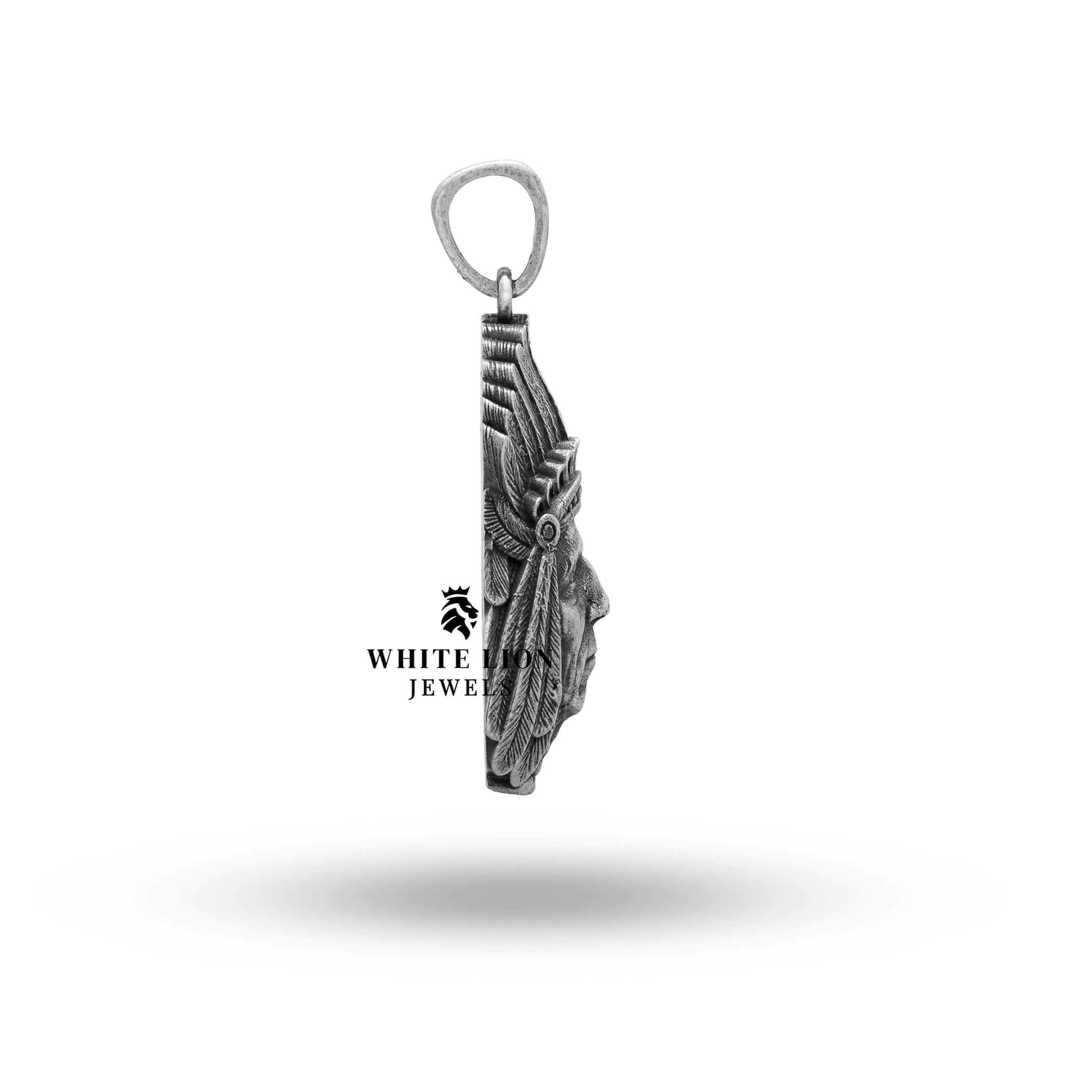 Detailed craftsmanship of American Indian Chief pendant