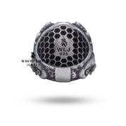 Detailed view of Handcrafted Half Jaw Gothic Classic Skull Ring, illustrating its artisan finish