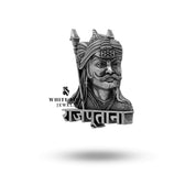 Rajput heritage inspired silver brooch, handcrafted, 925 purity.