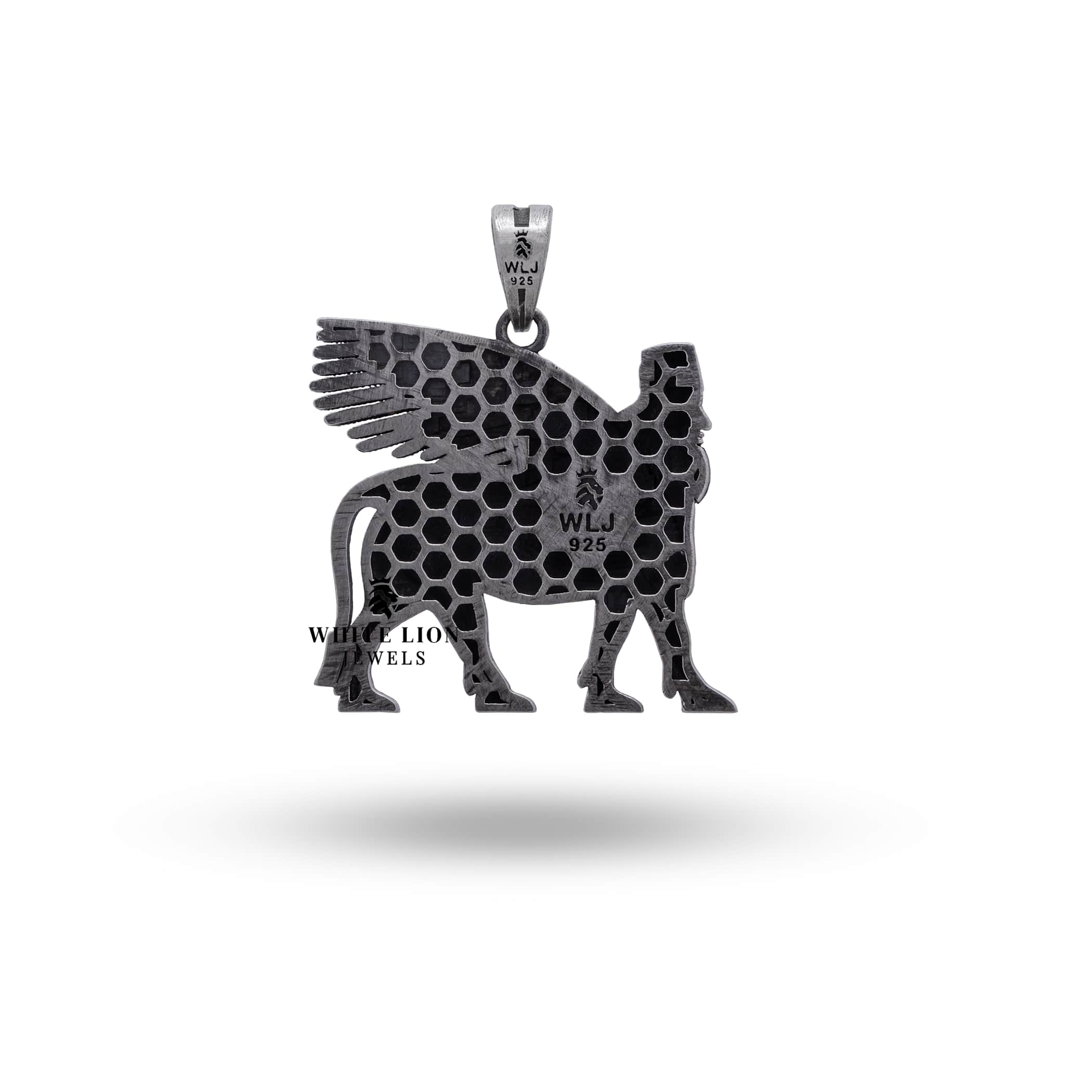 Assyrian Lamassu Silver Pendant beautifully packaged, perfect for gifting occasions.
