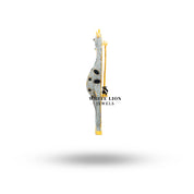 Back view of Gold Plated Giraffe Cubic Zirconia Brooch Pin