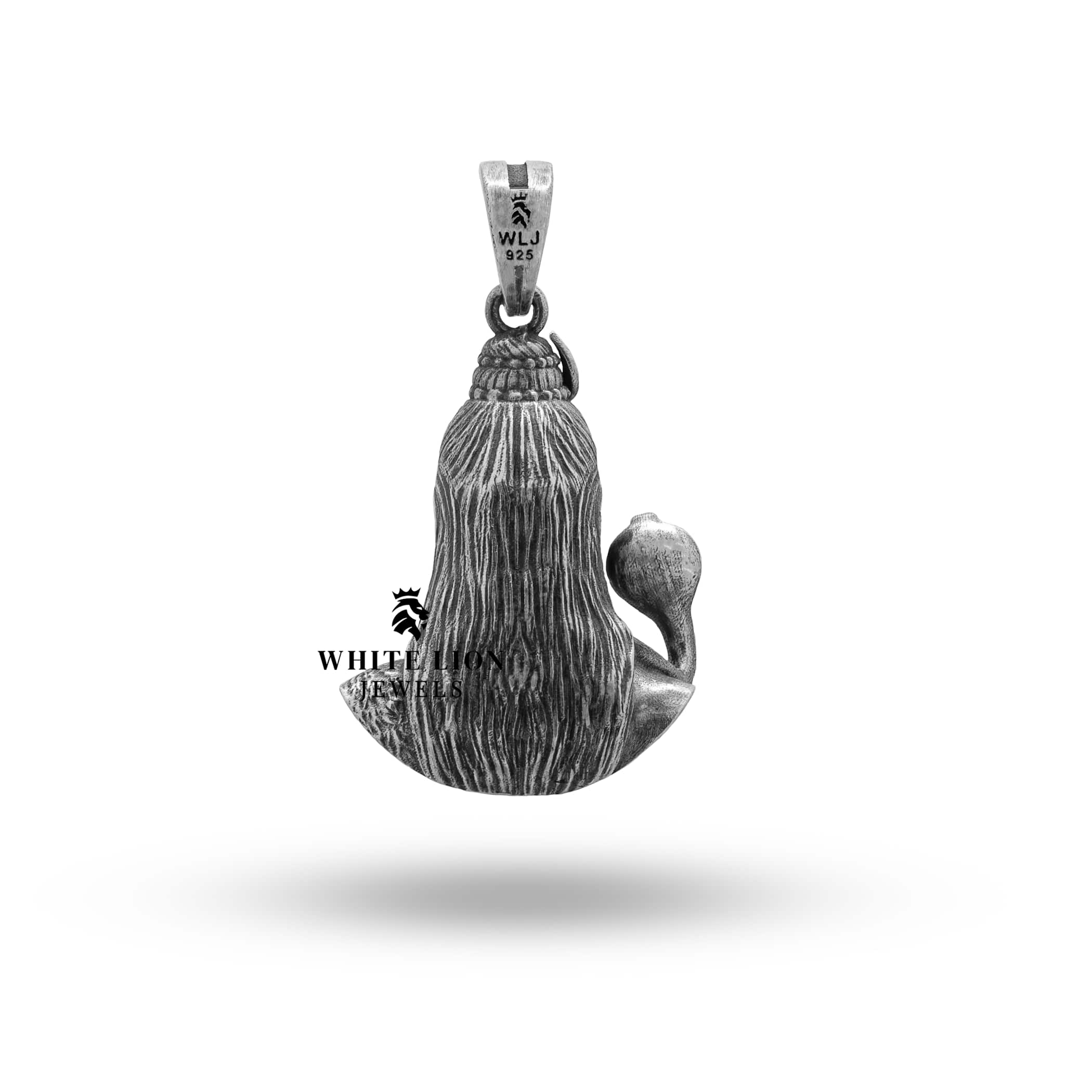 Elegant 925 sterling silver pendant featuring Lord Shiva in oxidized finish