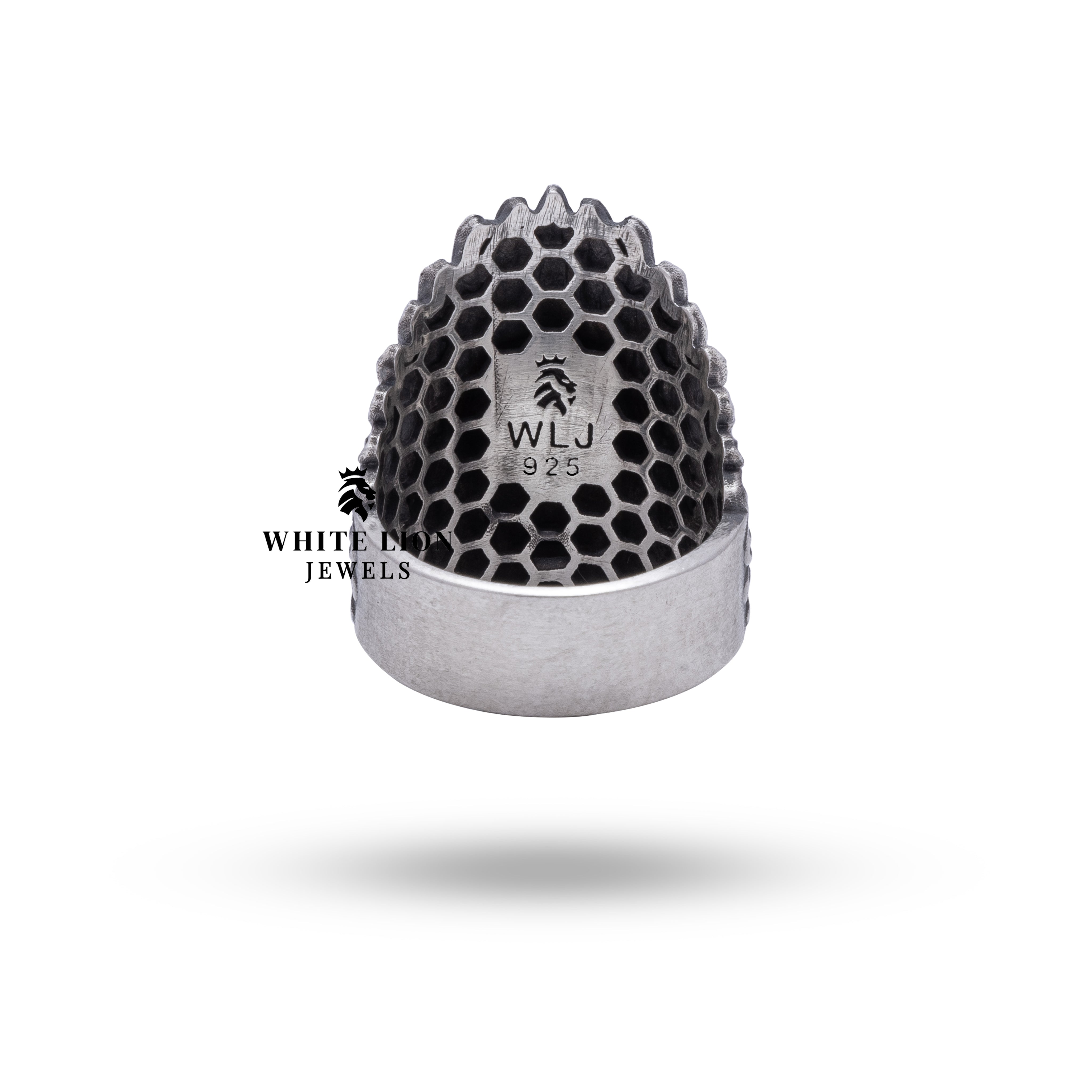 Sterling Silver tongue-out ring worn on a finger, showcasing its fit