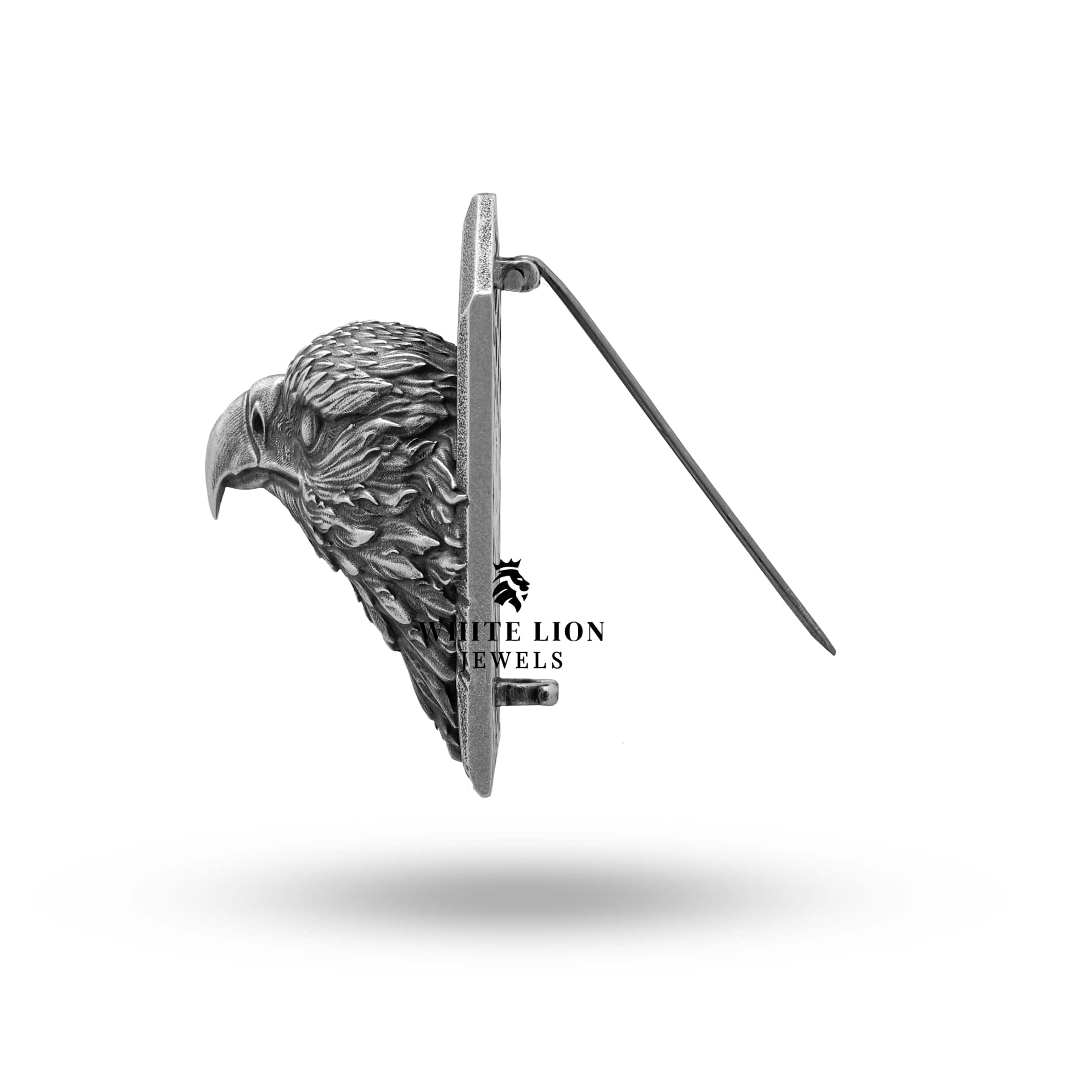 Eagle theme brooch with intricate design, part of exclusive White Lion Jewels collection