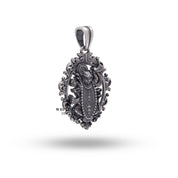Lord Krishna pendant in 925 sterling silver, showcasing fine craftsmanship and oxidized silver color.