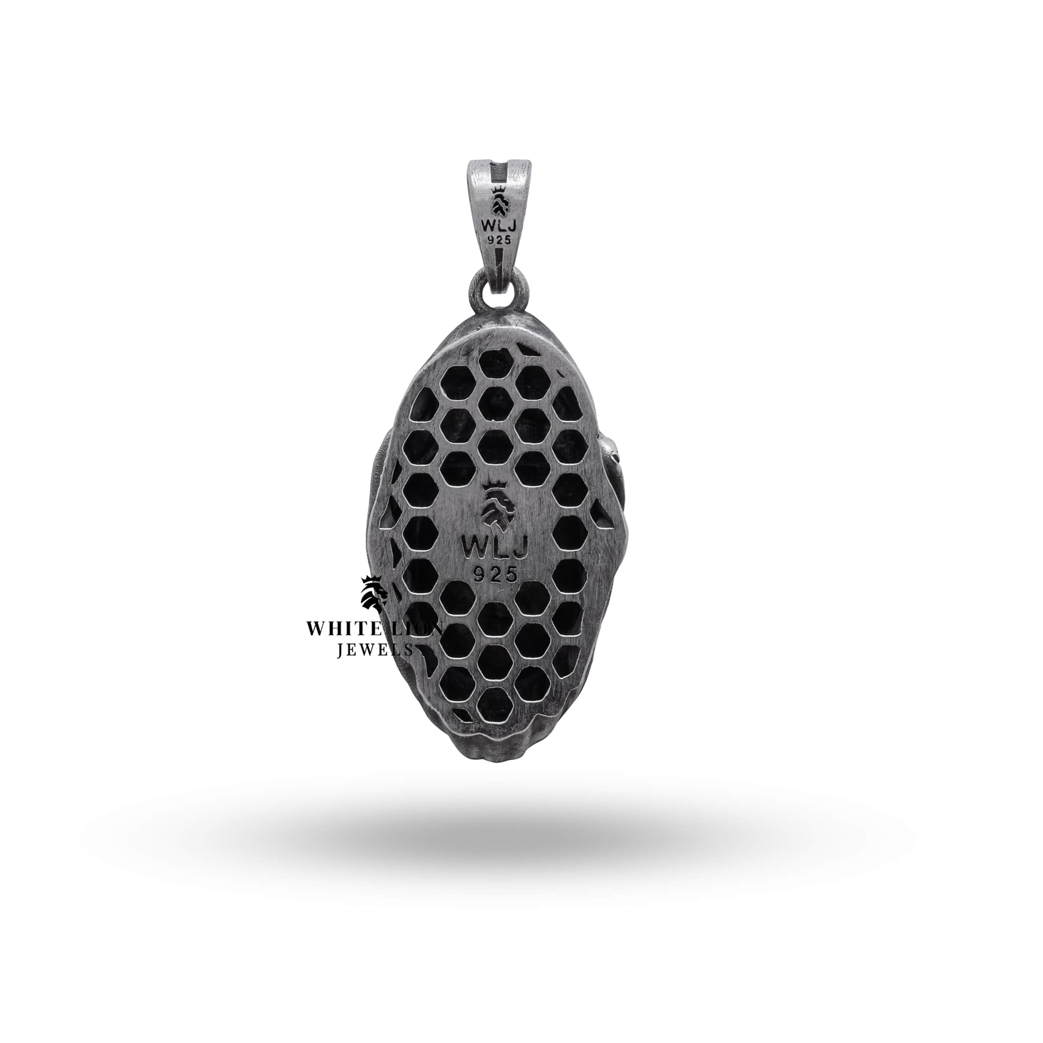 Elegant Buddha Head Pendant in sterling silver with nickel-free property, by luxury brand White Lion Jewels