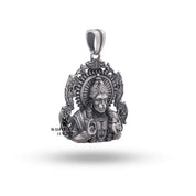 Back view of Blessing Hanuman 925 Sterling Silver Pendant demonstrating craftsmanship