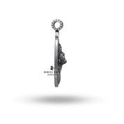 Unique Sterling Silver Pendant featuring Jesus and crown of thorns, faith symbol