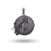 Model wearing the Owl Night Bird 925 Sterling Silver Pendant, demonstrating its elegant fit and versatile style.