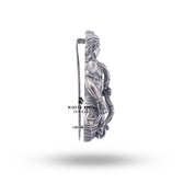 Back view of the Lord Shree Rama Sterling Silver Brooch displaying intricate details