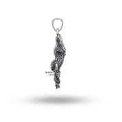 Back view showing the smooth finish and craftsmanship of the Octopus Silver Pendant