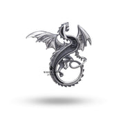 Lifestyle image of Flying Dragon 925 Sterling Silver Pendant worn, portraying its appeal and stylish allure.
