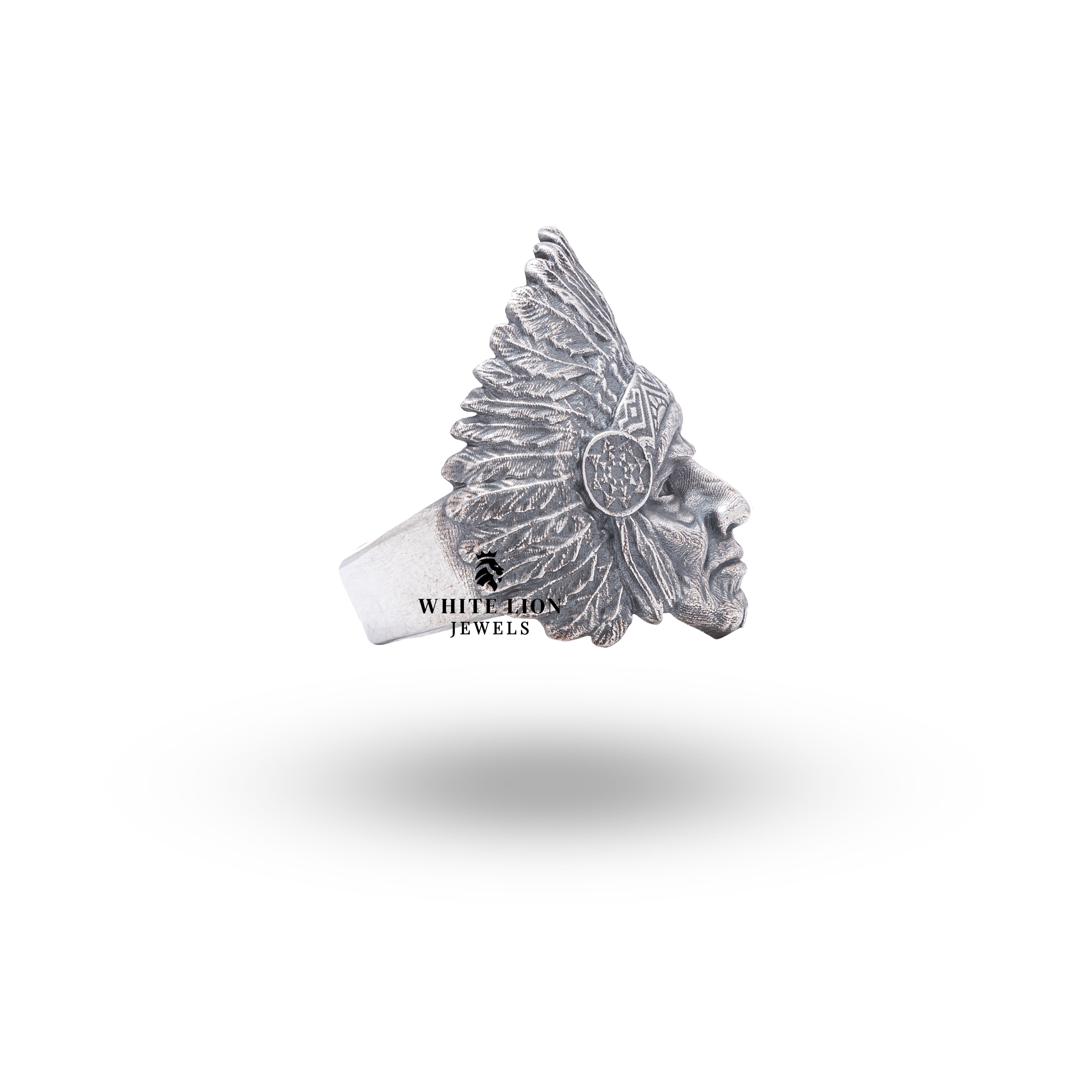 American Indian 925 Sterling Silver Ring worn on hand illustrating size and fit