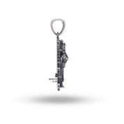 Side profile depicting the depth and craftsmanship of Ganesha Silver Pendant