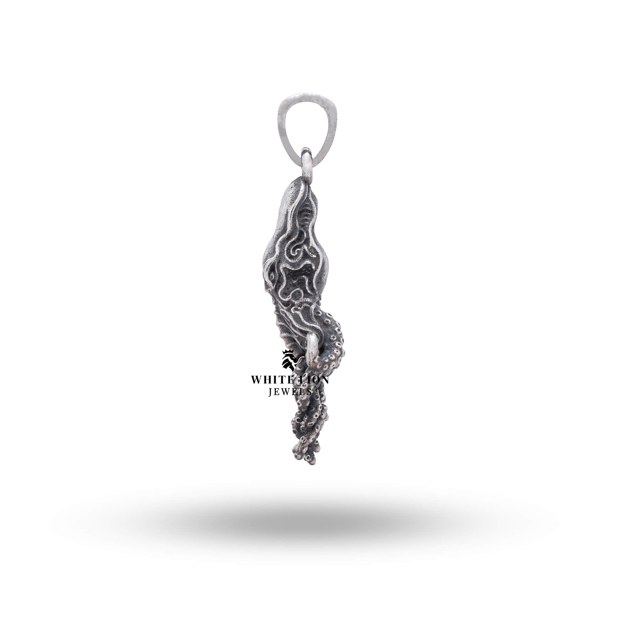 Octopus Sterling Silver Pendant paired with a simple chain, styled elegantly for any occasion