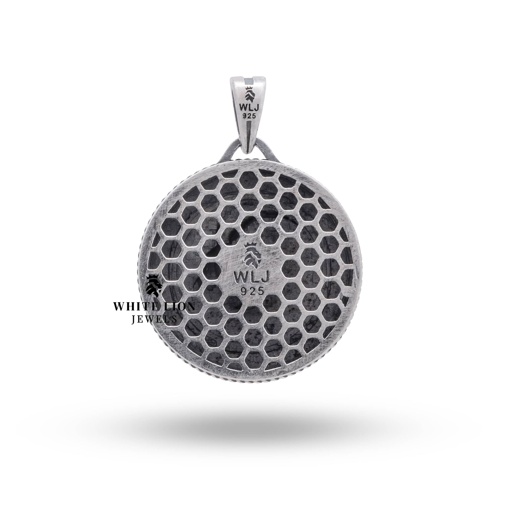 Styled image of Goat Capricorn Zodiac Sign pendant on a silver chain, embodying elegance and unique design by White Lion Jewels.