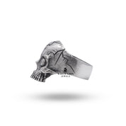 Half Jaw Crack Eye sterling silver ring presented in brand packaging, depicting quality