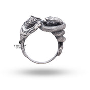 Exquisite jungle animal ring in 925 silver, showcasing intricate design