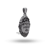 Handcrafted Oxidized Silver Buddha Pendant showcasing exquisite detail, perfect for spirituality lovers