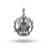 Ambe Ambika Mahadevi 925 Sterling Silver Pendant on display, embodying divine beauty and superior artisanal quality by White Lion Jewels.