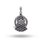 Heritage design Lord Rama pendant in 925 silver with protective coating, elegant accessory by White Lion Jewels.