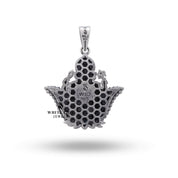 Luxury 925 Sterling Silver Pendant Featuring Lotus Ganesha Design