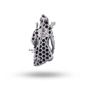 Lord Shree Rama 925 Sterling Silver Brooch worn on a dark velvet blazer showcasing its elegance