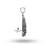 The Shree Balaji 925 Sterling Silver Pendant paired with a chain for a complete look