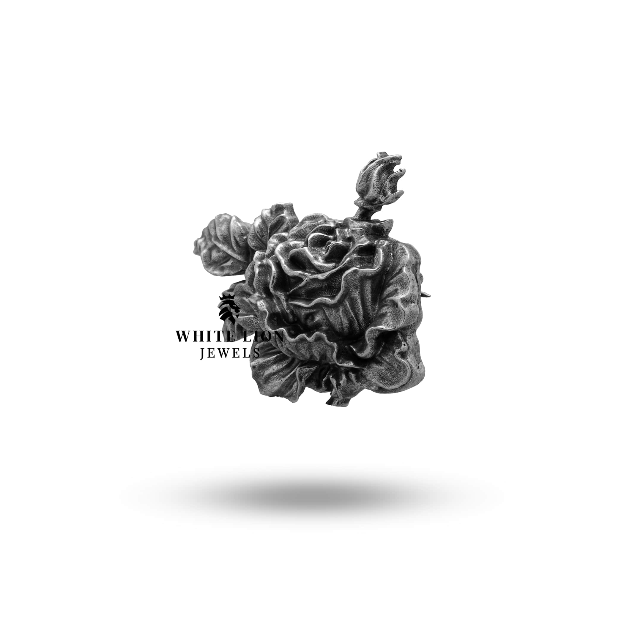 Handcrafted floral design brooch with nickel-free 925 silver material.