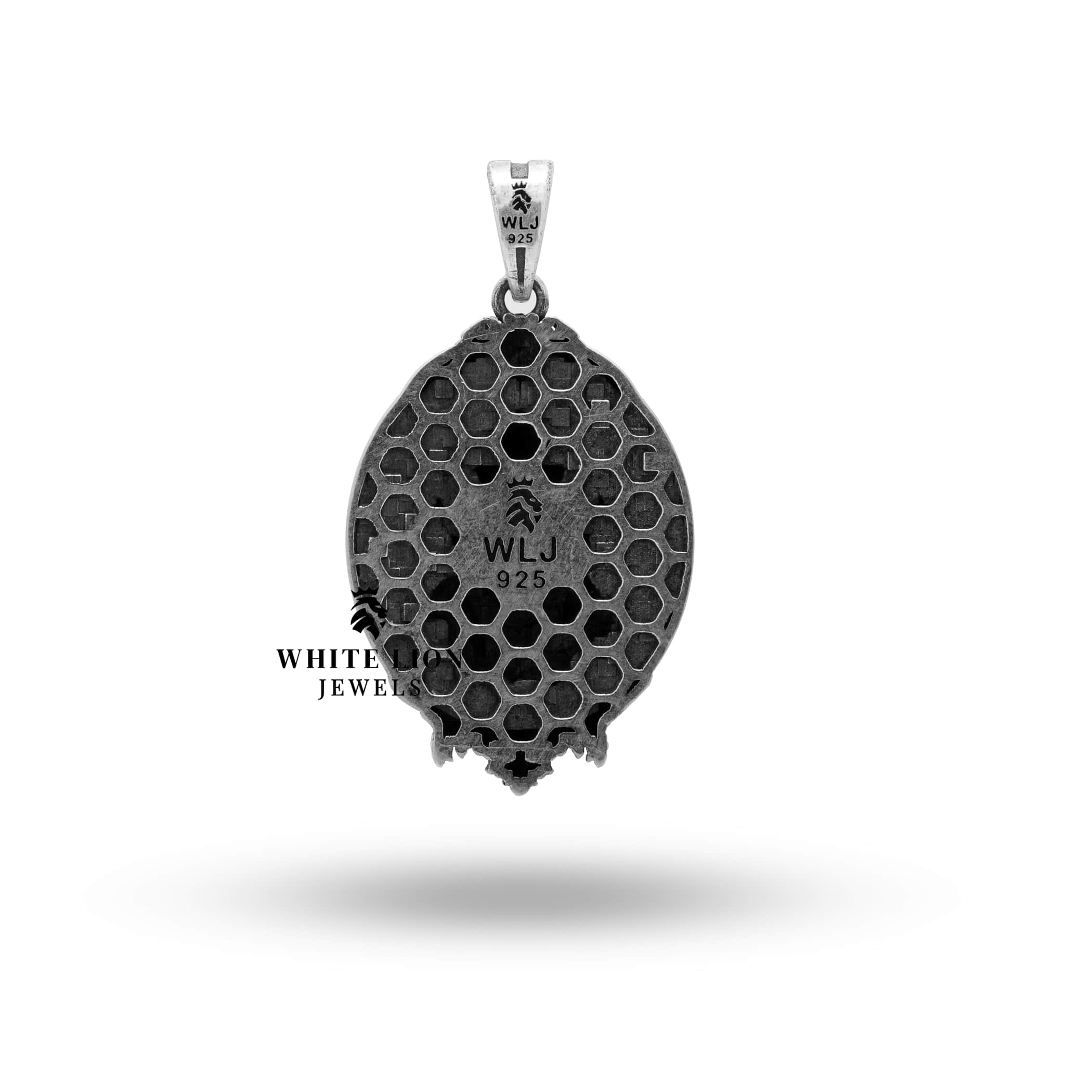 Handcrafted Ganesha pendant in oxidized 925 Sterling Silver.